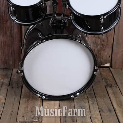 Excel EC165 Junior 5 Piece Drum Kit with Hardware and Cymbals Cosmic Black Sparkle image 3