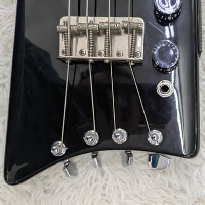 1980's Vintage Kramer "The Duke" Bass Guitar in Hardshell Case - Black image 6