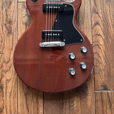 Vintage 1970s Gibbon LG-400 Les Paul Junior P90s Electric Guitar Walnut MIJ Japan image 6