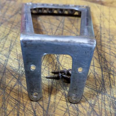 Vintage RARE 1936 Original Cowboy Guitar Tailpiece with Installation Screws Stella Parlor Luthier Parts image 2