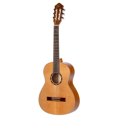 Ortega R122G-3/4 Family Series Cedar Top Mahogany Neck 3/4 Size Nylon 6-String Classical Acoustic Guitar w/Gig Bag image 6