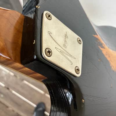 Novo Miris J 2024 Lollar 24.75 Scale Stainless Steel Jumbo Frets Bull Black over 64 burst ebony image 11