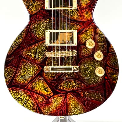 ESP ESP USA Custom Shop Eclipse with EMG 57/66 Gold HW with Case - Hellfire Serial#: US25374 image 2