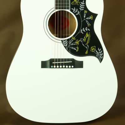 Gibson Hummingbird Alpine White Acoustic Guitar Rare! image 2