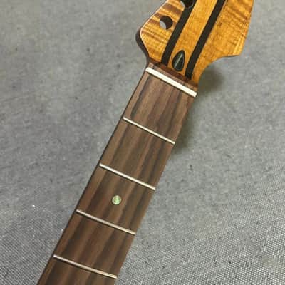 AAAAA 22Fret DIY satin 5piece Rosewood  Roasting flame Maple Stainless steel frets. 9.5 radiusElectric guitar Neck image 4