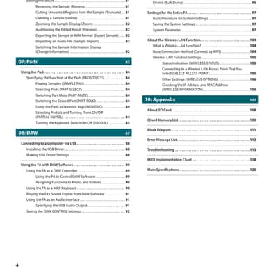 Roland FA-08 — 7 in 1 Owners Manual Guide Instructions — 379 Pages — USA Made image 4