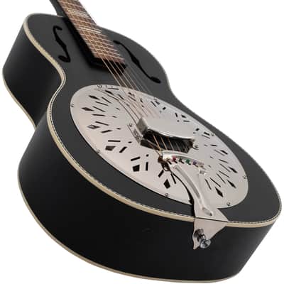 Recording King Dirty 30s Resonator Acoustic Guitar, Satin Black image 7