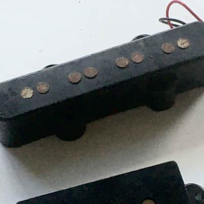 Lot Of 3 Black Jazz Bass Pickups + Covers Precision Electric Guitar Fender Relic image 2