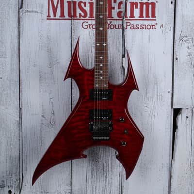 BC Rich NJ Series Beast Electric Guitar Flame Maple Trans Red w Hardshell Case image 2