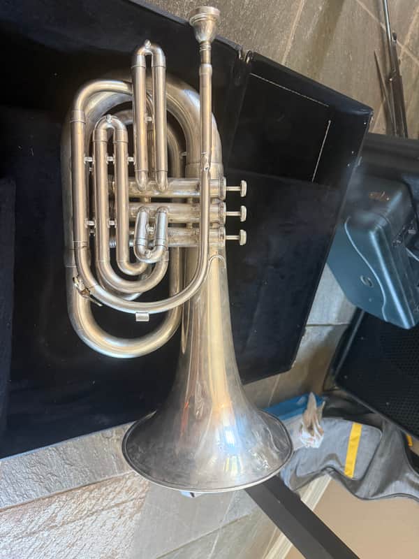 Accord Silver Marching Baritone Horn - Made in USA
