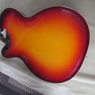 1960's Sano S-90 Semi Hollow Body Guitar W/OHC Cherry Sunburst Made In Italy Sano Wacky Guitar image 7