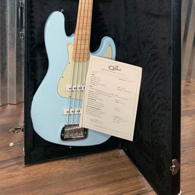 G&L Guitars USA JB 4 String Jazz Bass Fretless JB Sonic Blue & Case #3237 Used image 10