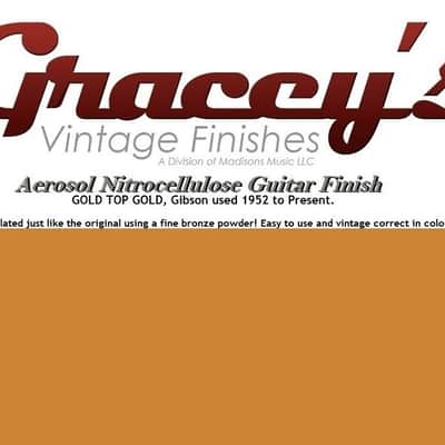 Gracey's GOLD TOP GOLD  Guitar Finish Paint Aerosol Spray Can NITRO image 2