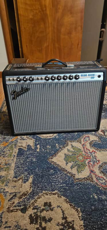 Fender '68 Custom Deluxe Reverb 2-Channel 22-Watt 1x12" Guitar Combo 2021- Present - Black image 1