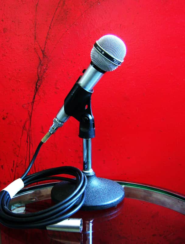 Vintage 1970's Shure PE585 / SA585 dynamic cardioid microphone High Z w accessories 585SA SM58 # 1 image 1