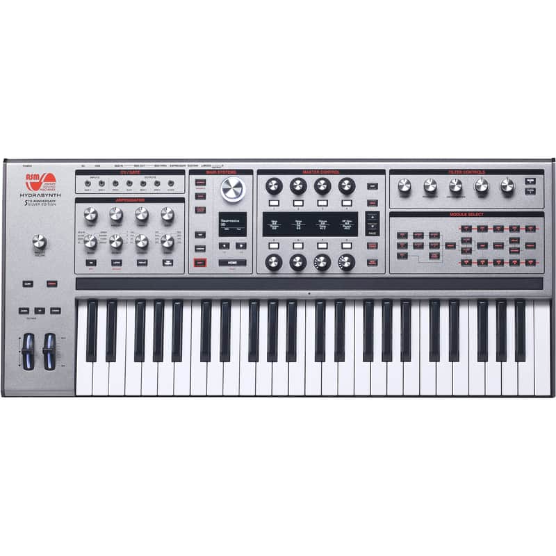 ASM Hydrasynth Keyboard 8-Voice Digital Wave-Morphing Synthesizer - Limited-Edition Silver image 1