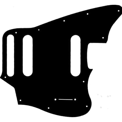 Custom Pickguard For 2024 - 2025 Made in Mexico Fender Player II Jaguar  - Black/White/Black .090"