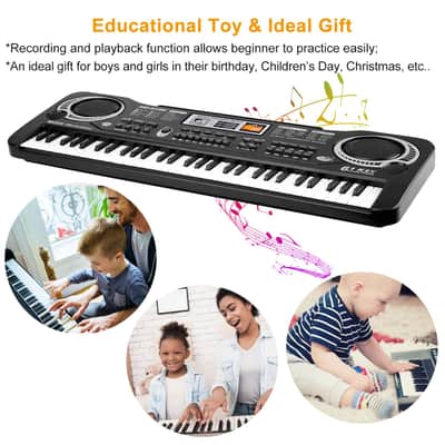 🎹CHILDREN'S SIZED Portable 61 Key Electric Piano / Keyboard USB, Microphone, & Battery Powered!🎹 image 5