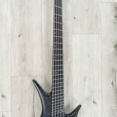 Legator HB5F Multi-Scale 5-String Bass, Satin Black Burl image 4