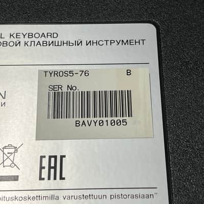 Yamaha Tyros 5 76 Keyboard With Speaker System; Serial No: BAVY01005 | Second Hand image 14