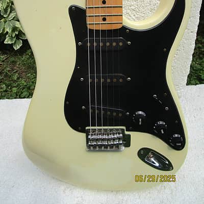 Cruise Stratocaster Guitar, 1980's, Made In Korea, White, Clean image 3