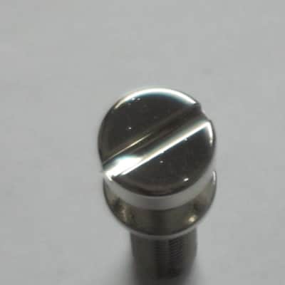 one pair of rarely handled, near A+ genuine Gibson Nickel STUDS, also called Mounting Pieces (NO anchors) for PTTP-015 Nickel Stop Bar Tail piece (Stop Bar Tailpiece NOT included) nickel finish (ninc alloy metal) image 4