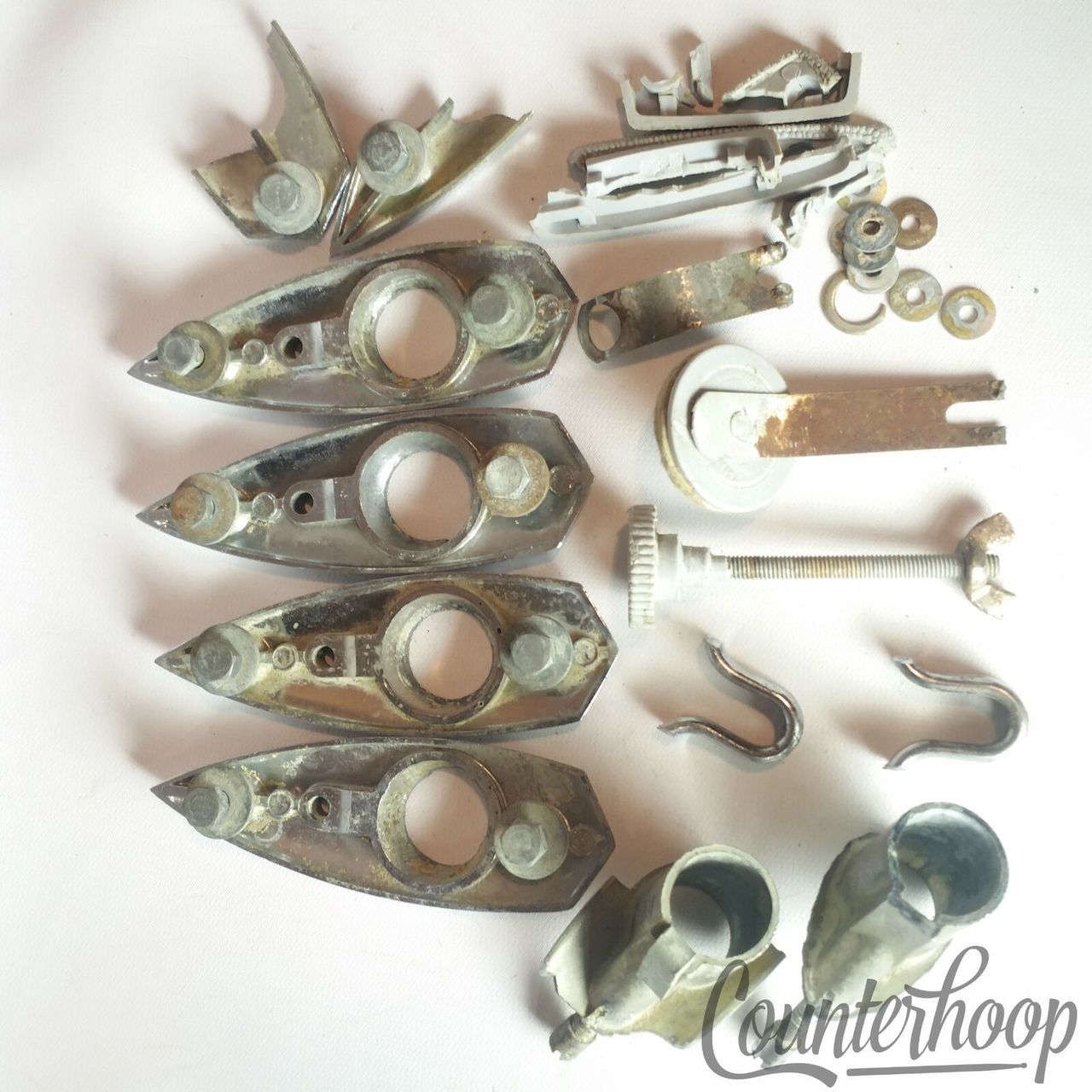 Trixon Parts Lot Vintage 60s Drum Hardware Bass/Tom/Snare Mounts Muffler Chrome — main photograph