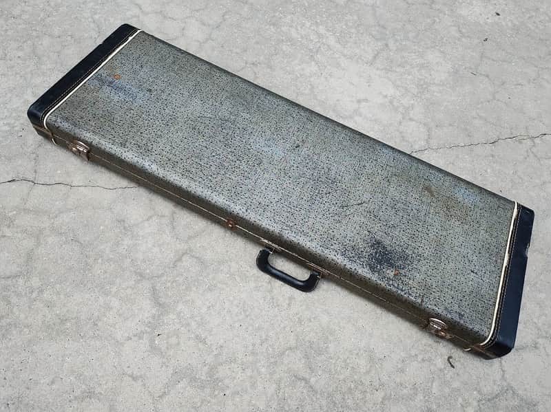 Vintage 60's Fender Hardshell Case for Mustang Duosonic Musicmaster Bronco - Salt & Pepper Covering image 1