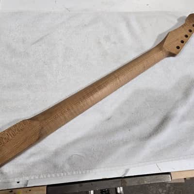 Handcrafted T Style 3A Quartersawn Roasted Maple Neck, Roasted Flame Board, Stainless Steel Frets - Oil/Resin image 2