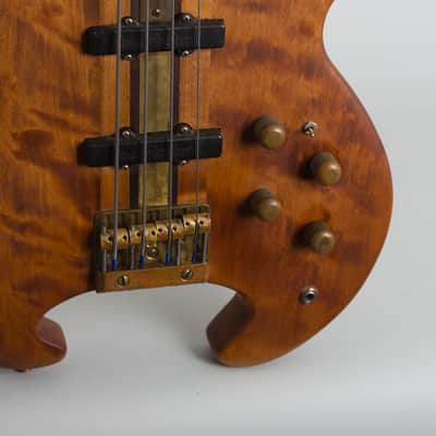 Tobias  Hand Made Prototype Solid Body Electric Bass Guitar (1977), black gig bag case. image 11