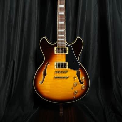 Ibanez JSM10EM-TTB John Scofield Signature - Two-tone Burst image 1