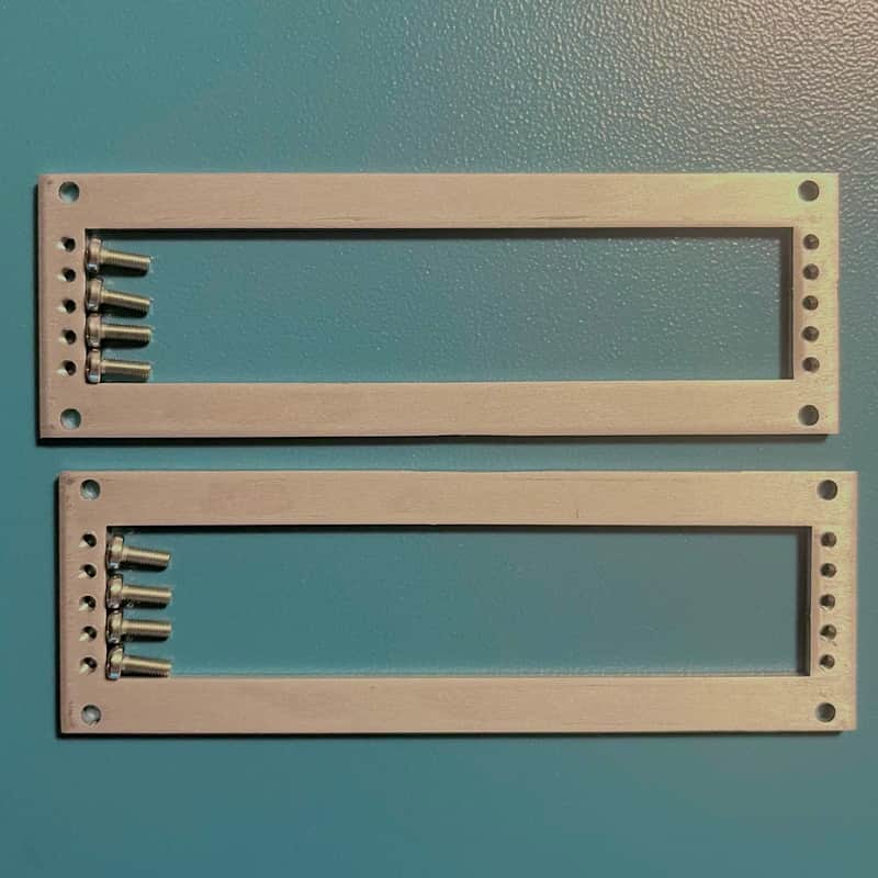 Eurorack 3U to 1U adapter Pulp Logic size, aluminum PAIR image 1