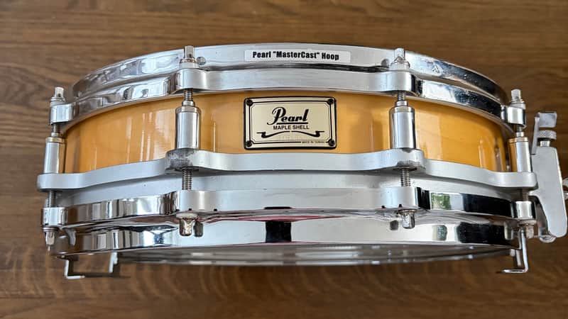 Pearl Free Floating maple snare drum 3.5"x14" natural lacquer - Brass image 1