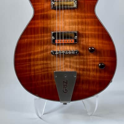 Grez Mendocino Custom 2021 Amber Burst, Novak Gold Foil Pickups NEW 5lbs 2oz (Authorized Dealer) image 2