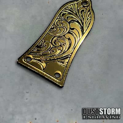 Truss Rod Cover for Epiphone Les Paul in Gold Acrylic Mirror image 2