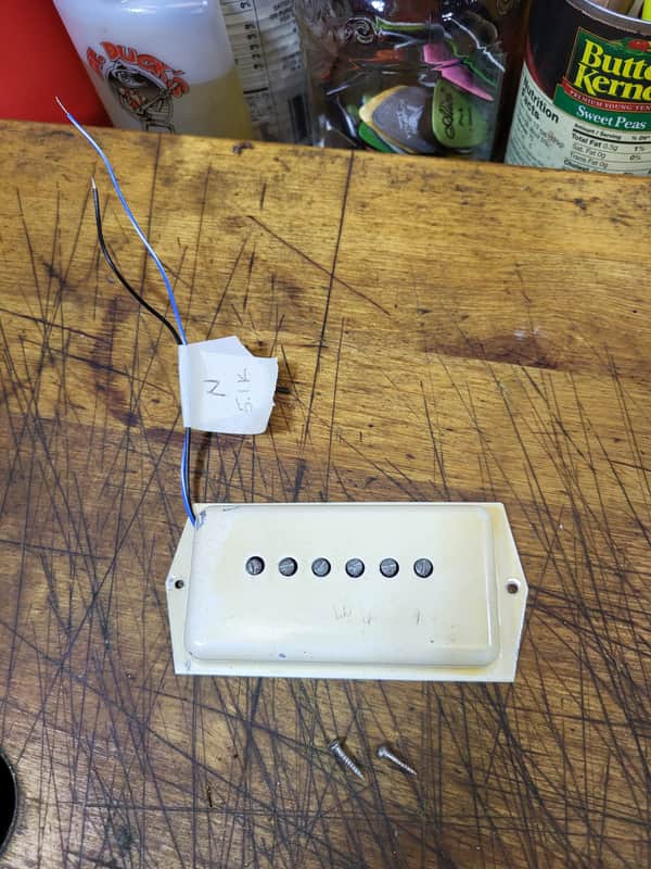 Vintage 1960's Tele-Star Teisco Guyatone Japan Cream Single Coil Electric Guitar Neck Pickup with Installation Screws Luthier Parts image 1
