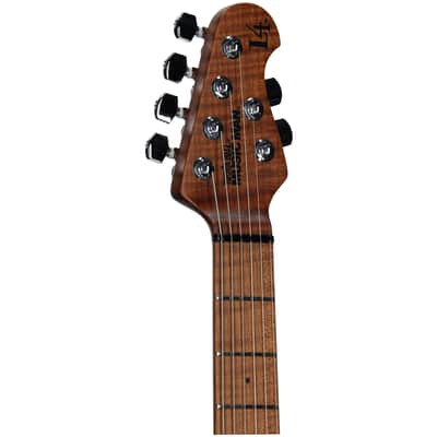 Ernie Ball Music Man Luke 4 HH Electric Guitar, Roasted Maple Fingerboard (with Case), Fireball, Roasted maple fingerboard image 7
