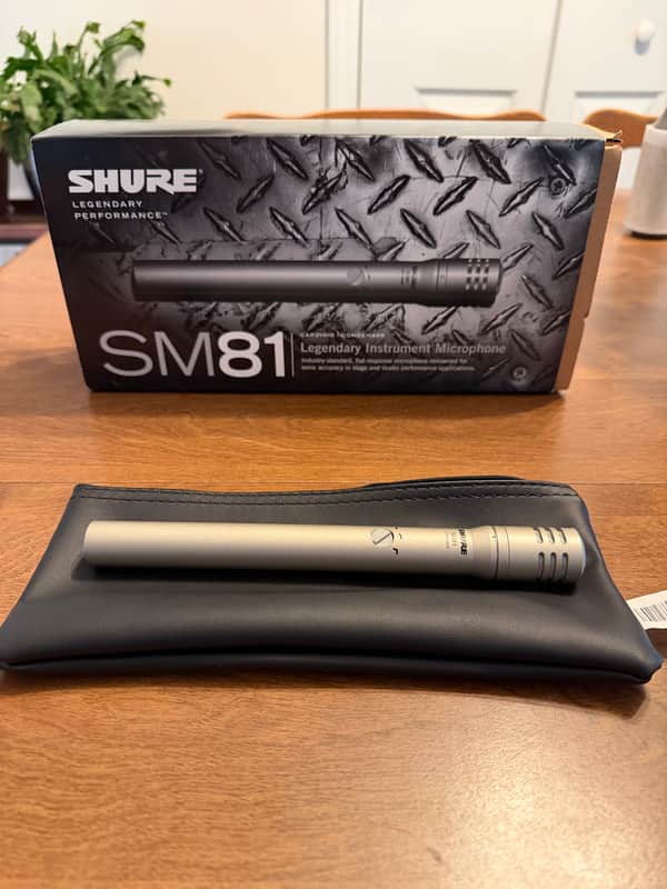 Shure SM81 Small Diaphragm Cardioid Condenser Microphone 1984 - Present - Silver image 1