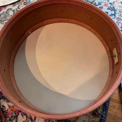 Slingerland 8 x 26" Radio King Marching Bass Drum Vintage 30's 40's Red w American Eagle image 11