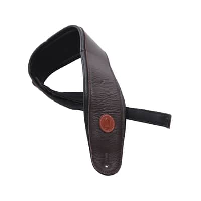 Levy's Signature Legacy Series 4 1/2" Wide Garment Leather Bass Strap Dark Brown image 1