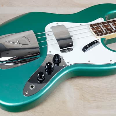 Fender JB75-US Jazz Bass Reissue CIJ w/ Matching Headstock 2008 Ocean Turquoise Metallic  w/ Gig Bag image 4