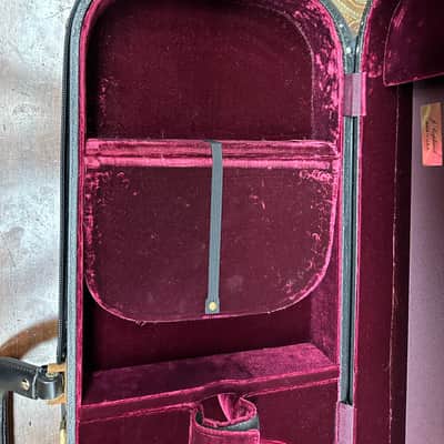 J. Copland 'Oxford' American Made 4/4 Oblong Violin Case - Black/Burgundy image 11
