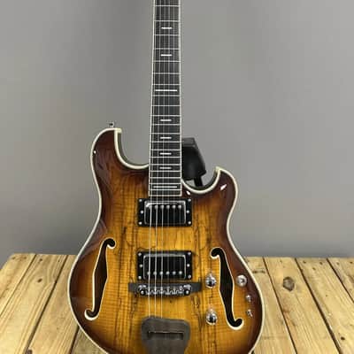 Zuwei Semi hollow Tobacco Burst Guitar image 2