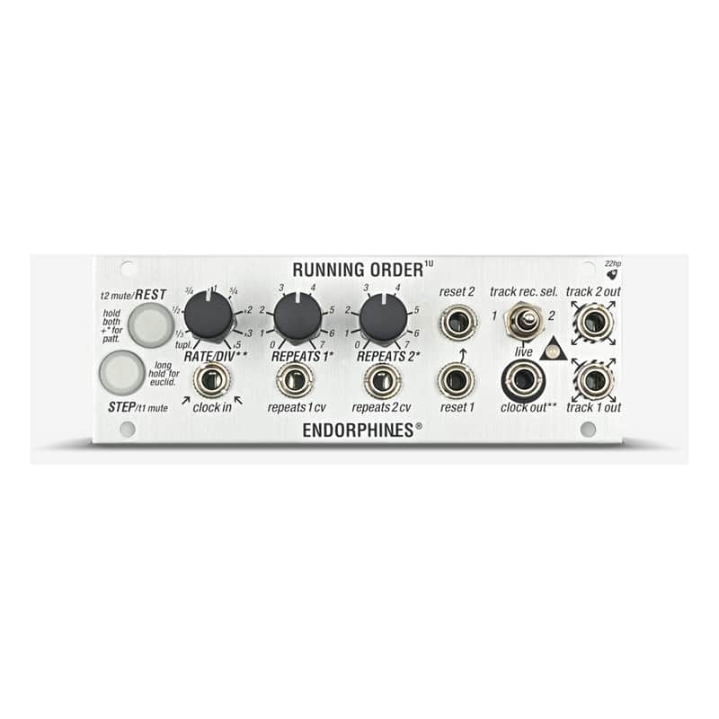 Endorphin.es Running Order Eurorack Trigger Sequencer 1U Module (Black) image 1