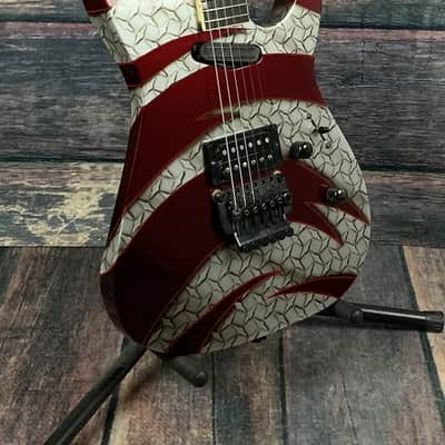 Late 80s ESP Mirage Deluxe 48th Street NY USA Custom Graphic Sinclair Floyd Electric Guitar with ESP Case image 5