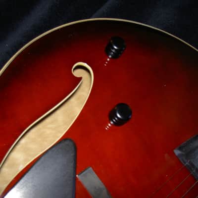 Carved Solid Wood Peerless Cremona Jazz Archtop Electric Guitar w case (small repair on the top) image 13