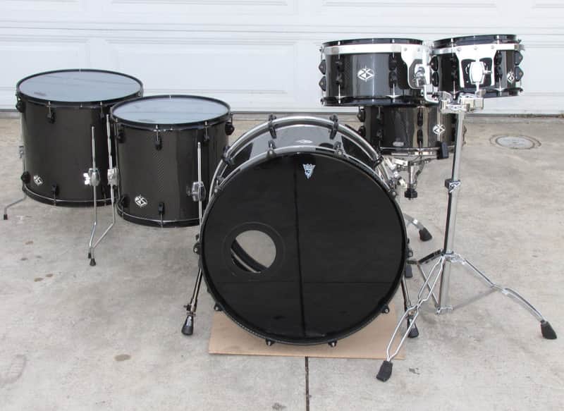 ROCKET SHELLS USA Carbon Fiber Drum Set 10" 12" 16" 18" Toms 24" Bass 14" Snare image 1