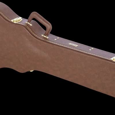 Gator GW-LP-BROWN Deluxe Wood Case for Les Paul and Single Cutaway Electric Guitars image 2