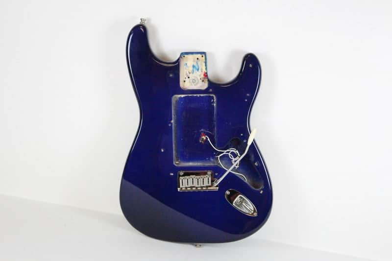1992 Vintage Fender Stratocaster Plus Deluxe Midnight Blue BODY w/Original Bridge 1990s USA Strat image 1