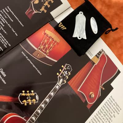 Gibson Citation Truss Rod Cover and Register Plaque set 70-80’s - Solid Mother of Pearl- Matched Pair image 5